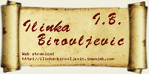 Ilinka Birovljević vizit kartica